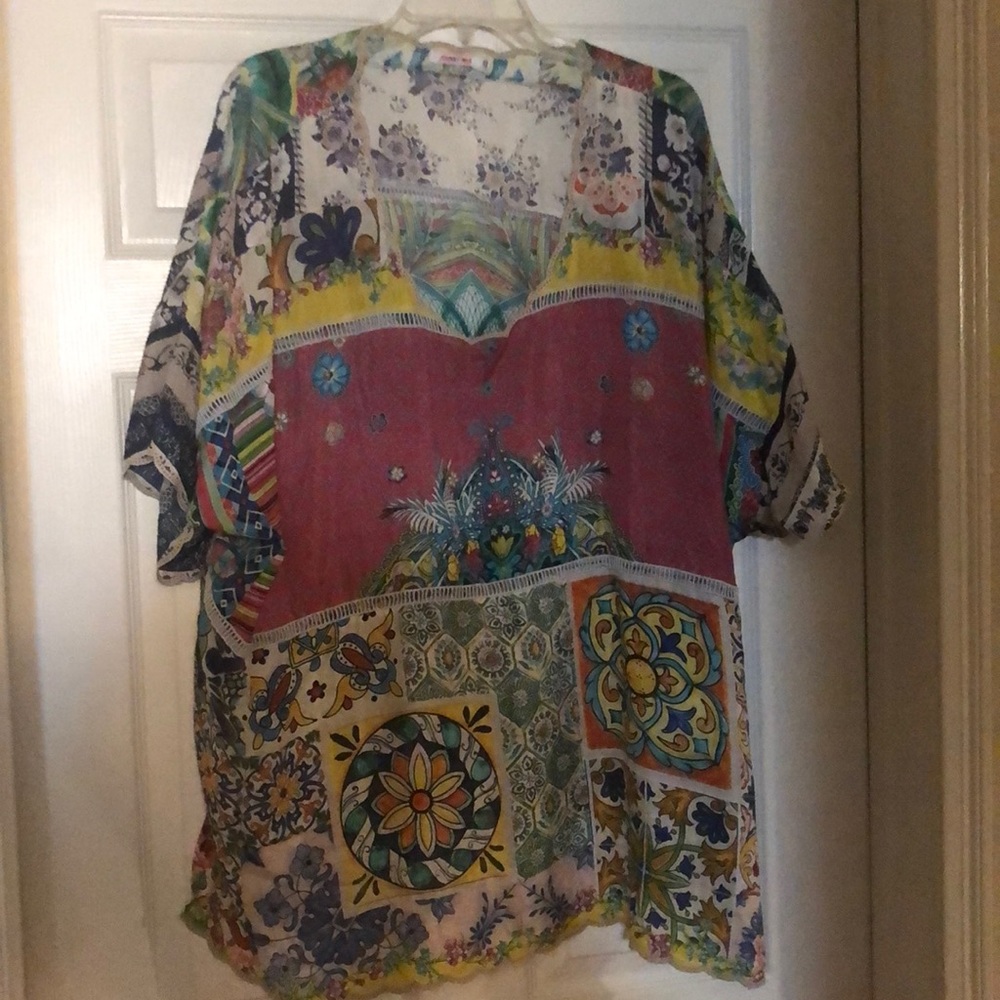 Johnny Was Silk Blouse